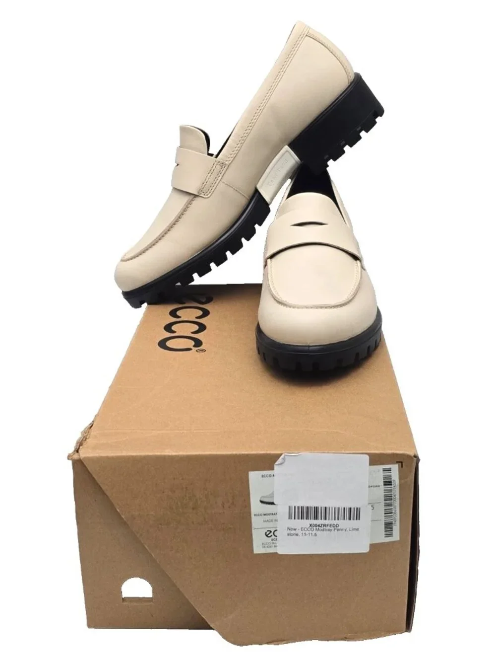 ECCO Modtray Limestone Moc Toe Penny Loafer Women's Size 11-11.5 New!